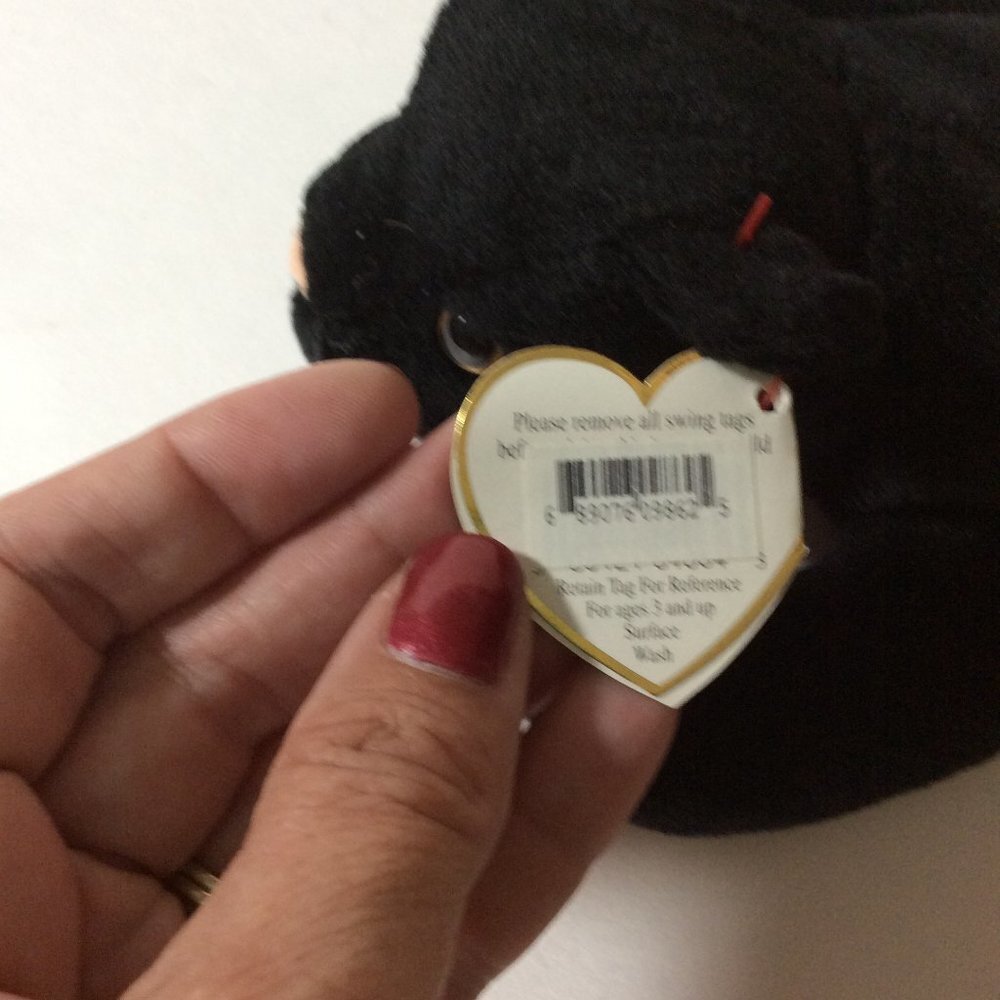 Ty Beanie Baby Velvet Black Panther Vintage - Picture 8 of 8